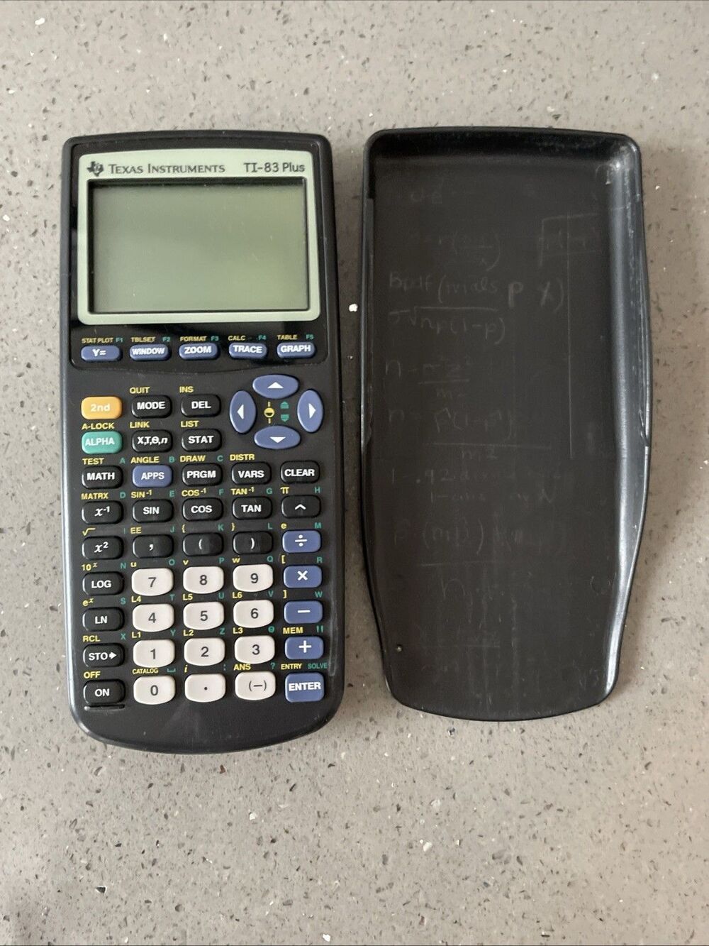 Texas Instruments TI-83 Plus Graphing Calculator With Cover Parts Only